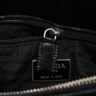 Prada 1995 Black Spazzolato Tote Bag