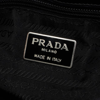 Prada 1995 Black Spazzolato Tote Bag