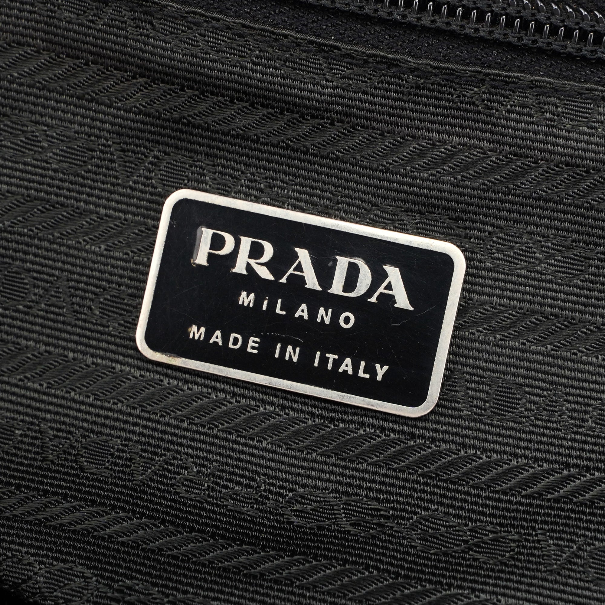 Prada 1995 Black Spazzolato Tote Bag