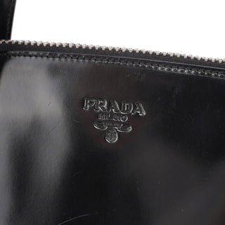 Prada 1995 Black Spazzolato Tote Bag