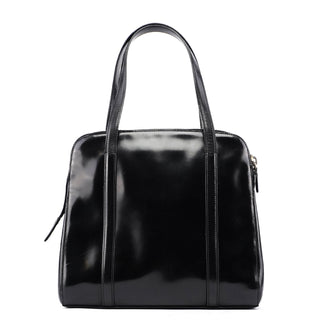 Prada 1995 Black Spazzolato Tote Bag