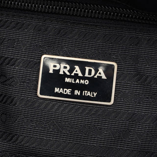 Prada 1995 Black Spazzolato Tote Bag