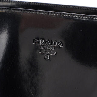 Prada 1995 Black Spazzolato Tote Bag