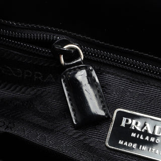 Prada 1995 Black Spazzolato Tote Bag