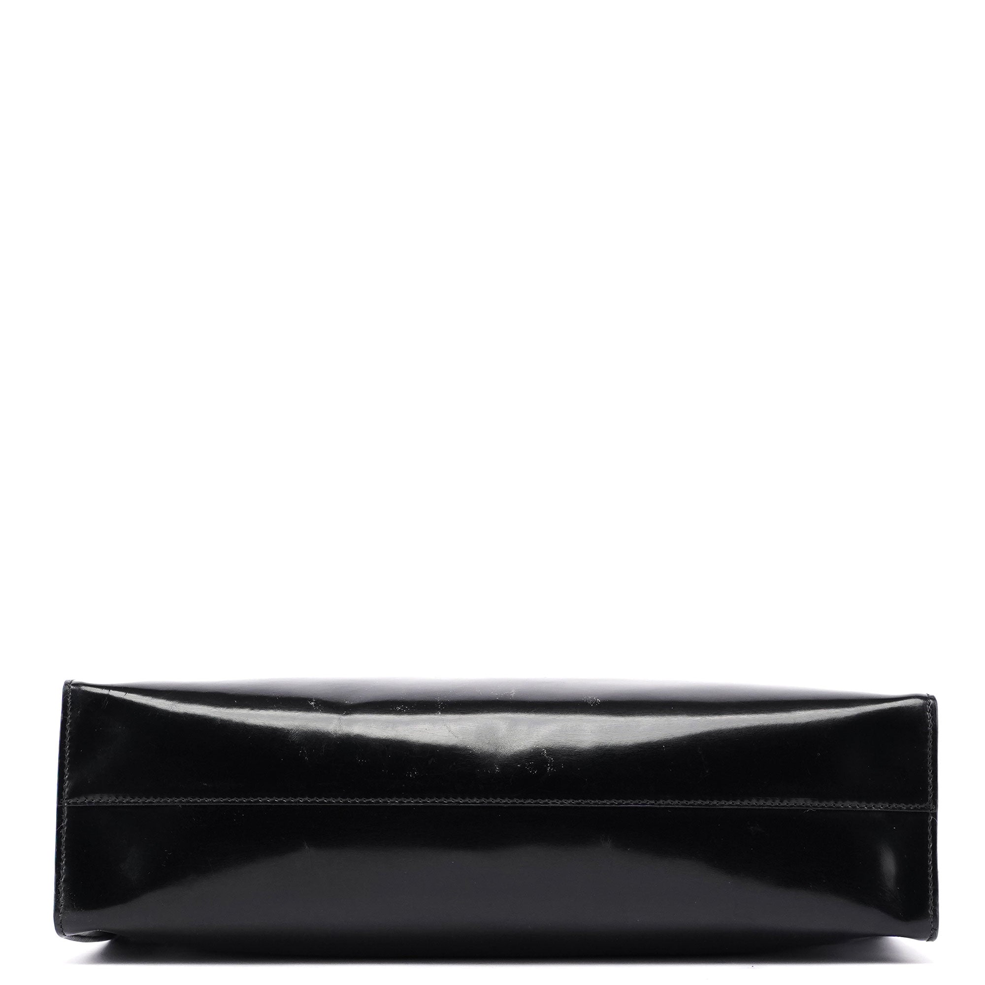 Prada 1995 Black Spazzolato Tote Bag
