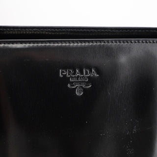 Prada 1995 Black Spazzolato Tote Bag