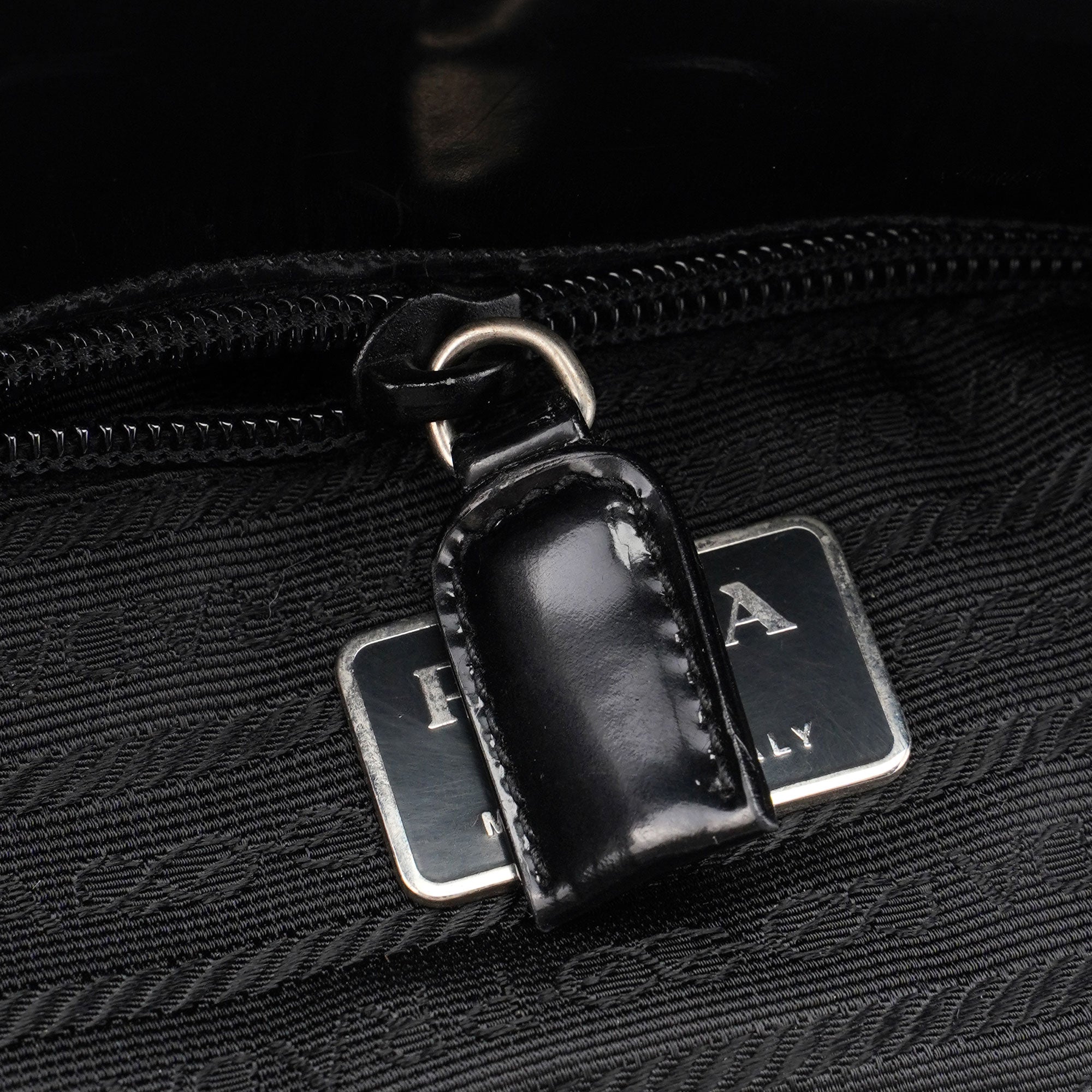 Prada 1995 Black Spazzolato Tote Bag