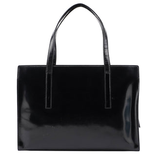 Prada 1995 Black Spazzolato Tote Bag