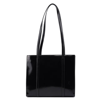 Prada 1995 Black Spazzolato Tote Bag