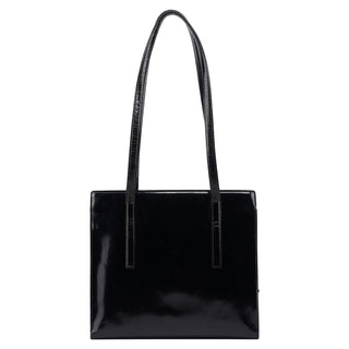 Prada 1995 Black Spazzolato Tote Bag