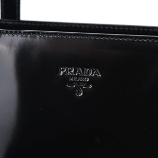 Prada 1995 Black Spazzolato Tote Bag