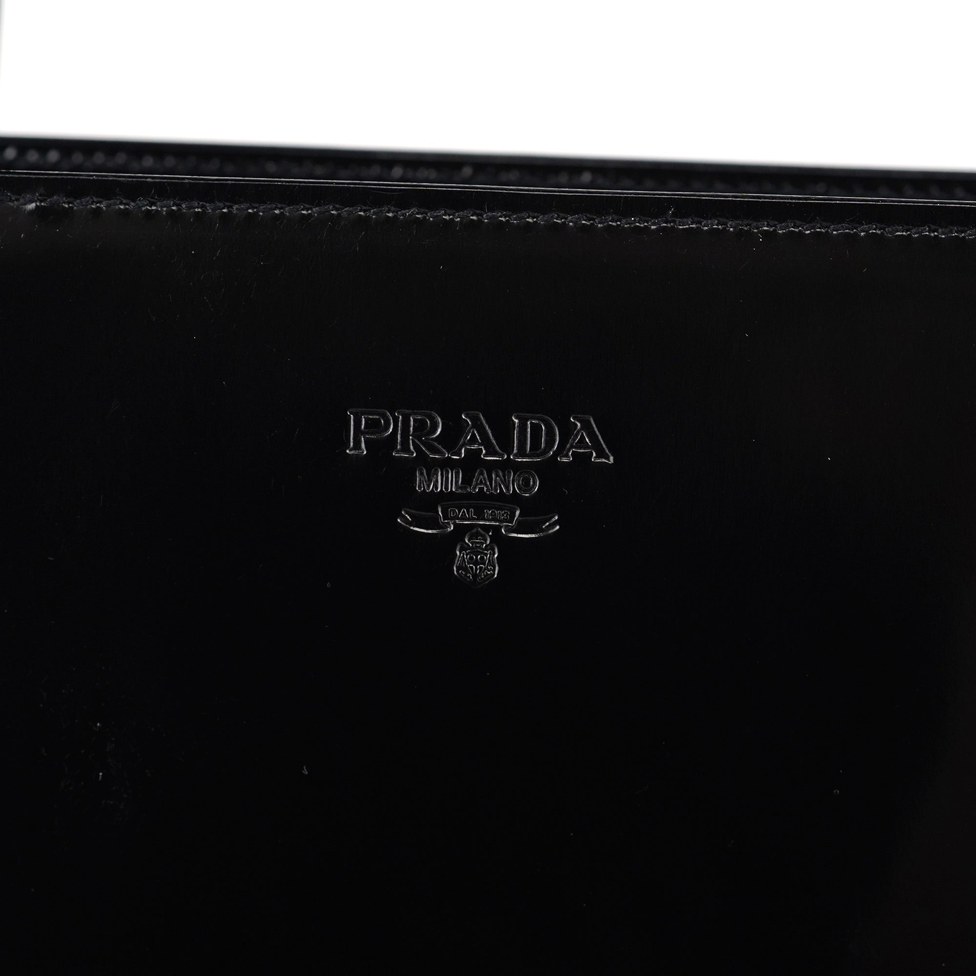 Prada 1995 Black Spazzolato Tote Bag