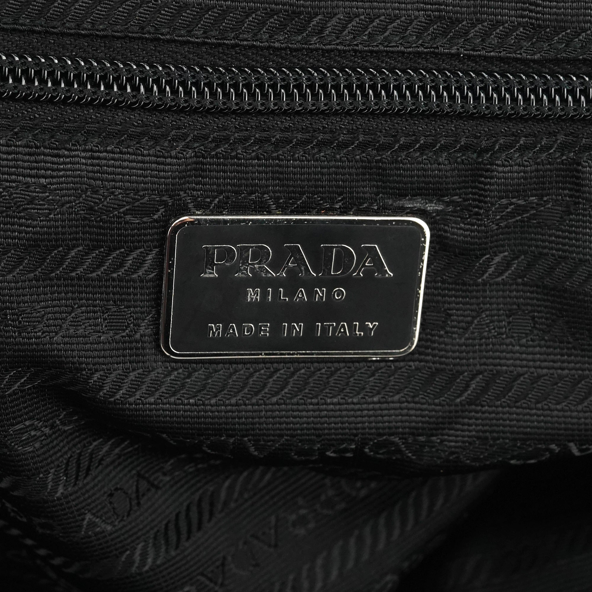 Prada 1995 Tessuto Nappa tote i sort nylon