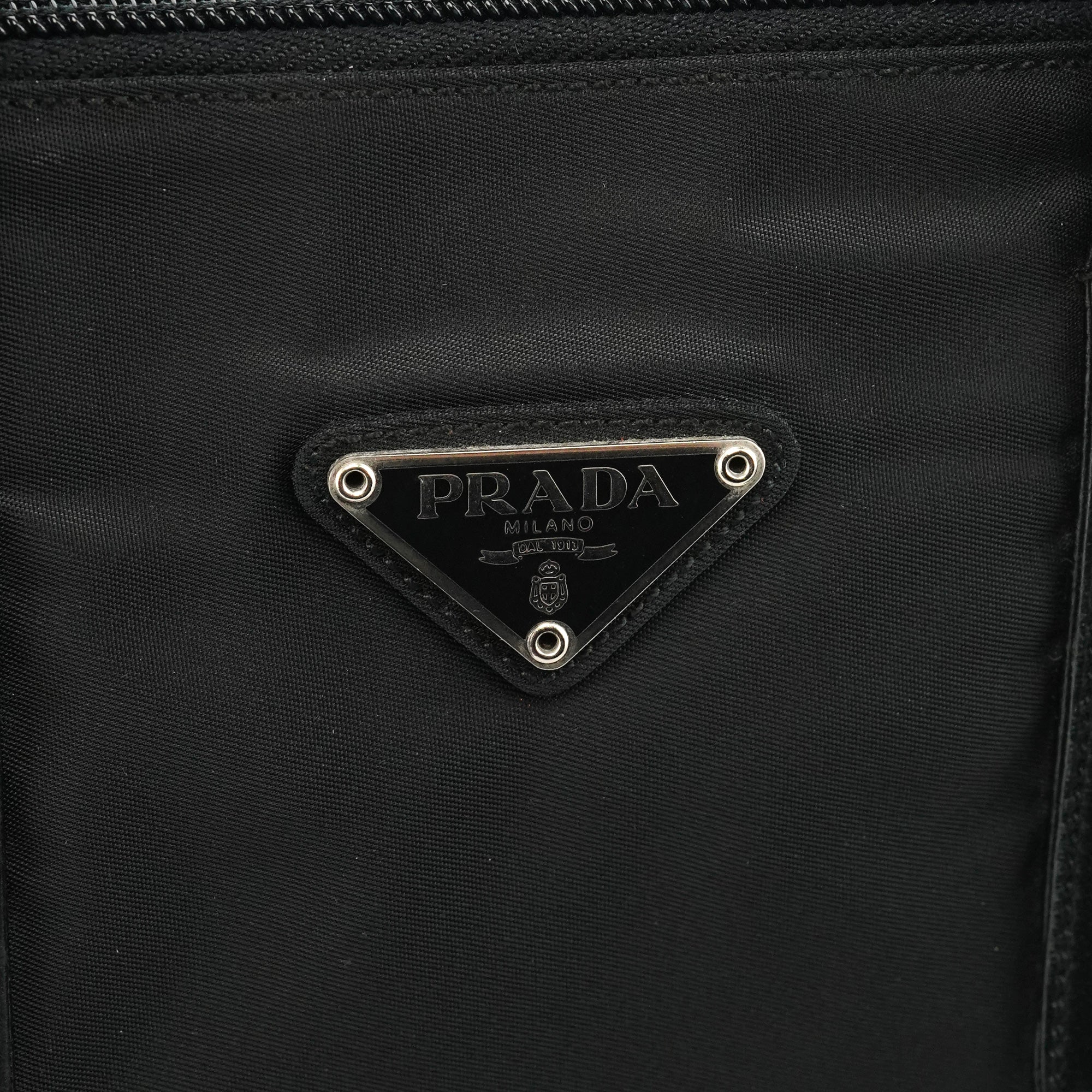 Prada 1995 Tessuto Nappa tote i sort nylon