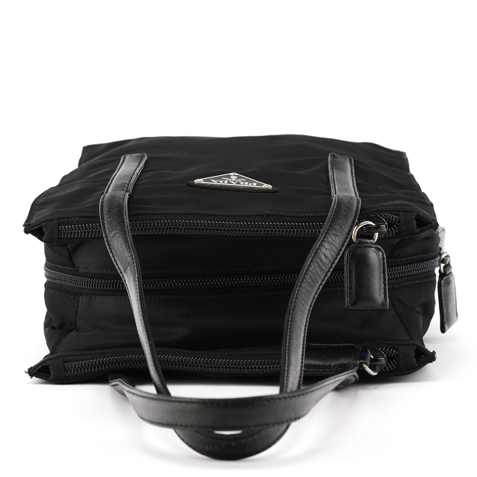 Prada 1995 Tessuto Nappa tote i sort nylon