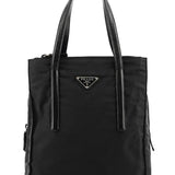 Prada 1995 Black Tessuto Nappa Nylon Tote Bag