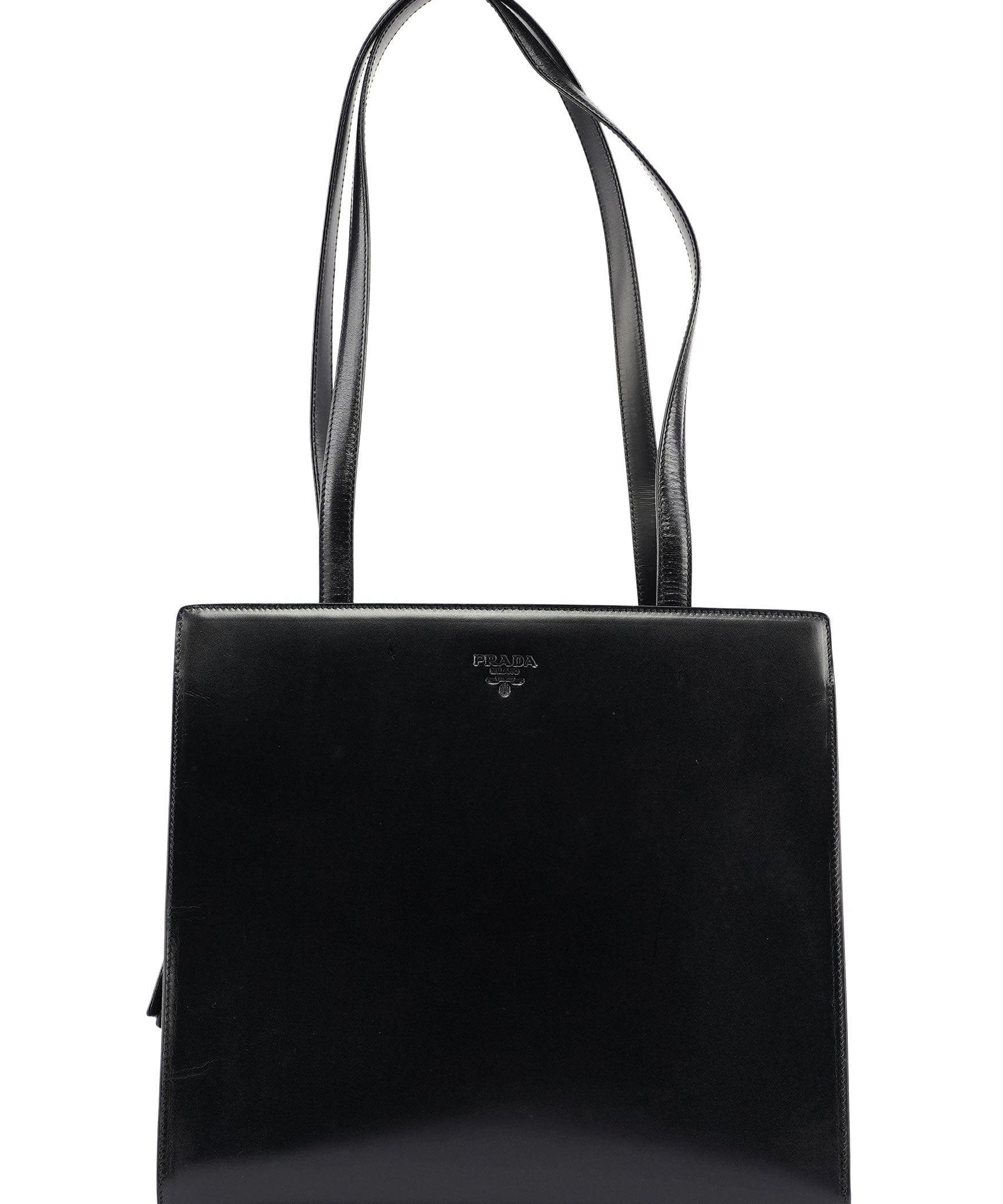 Prada 1995 Black Vitello Calfskin Tote Bag