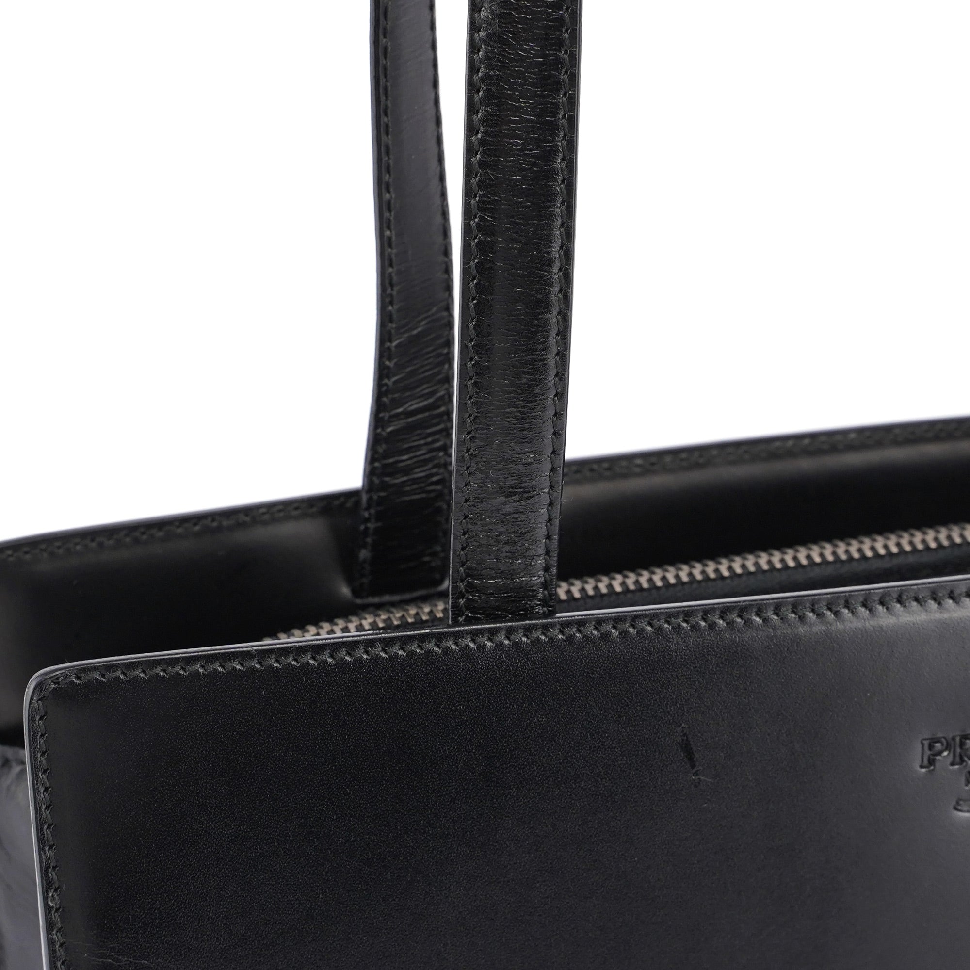 Prada 1995 Black Vitello Calfskin Tote Bag