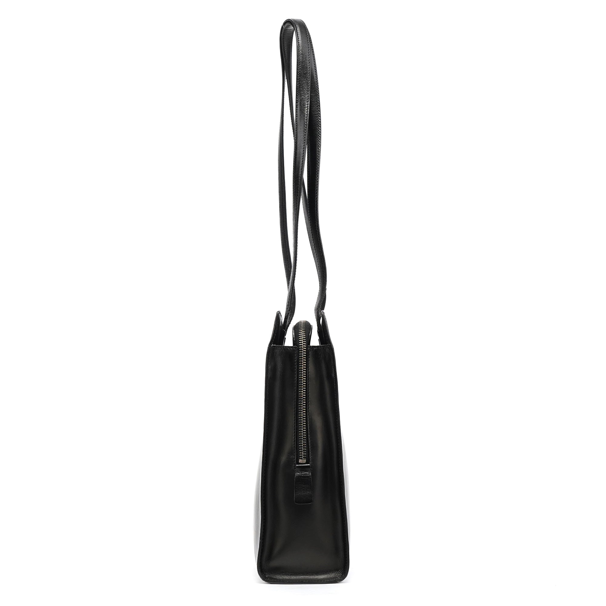 Prada 1995 Black Vitello Sport Tote Bag