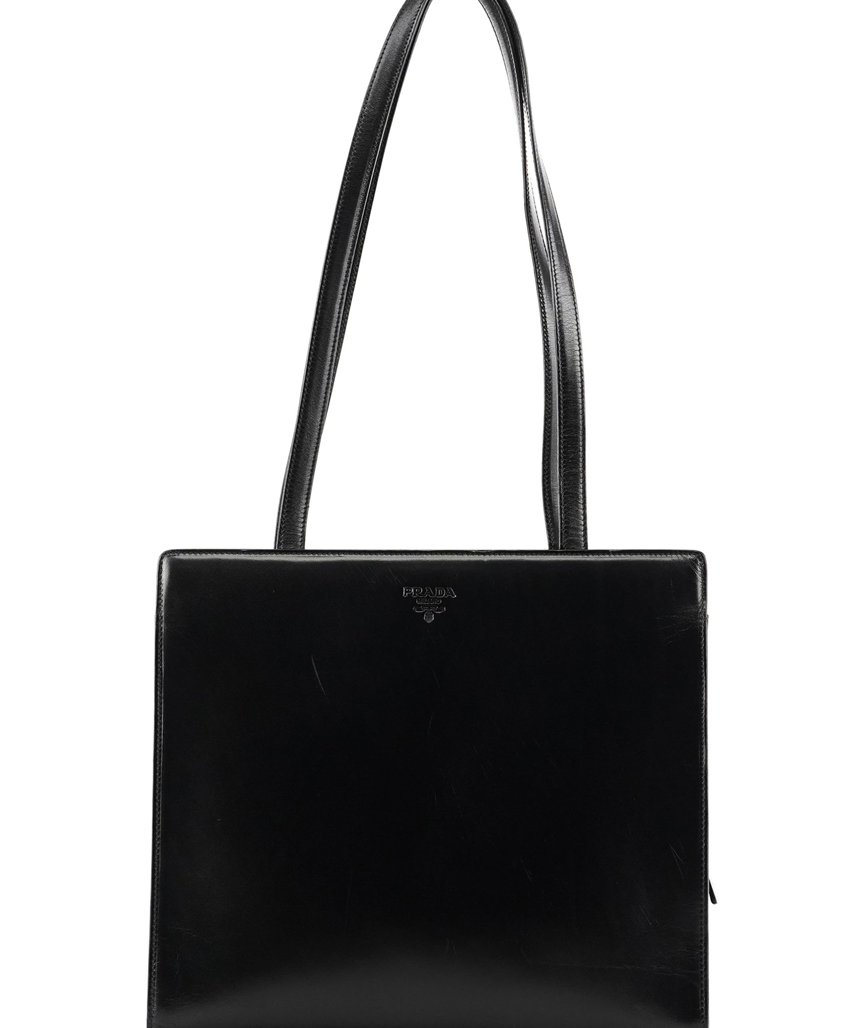 Prada 1995 Black Vitello Sport Tote Bag