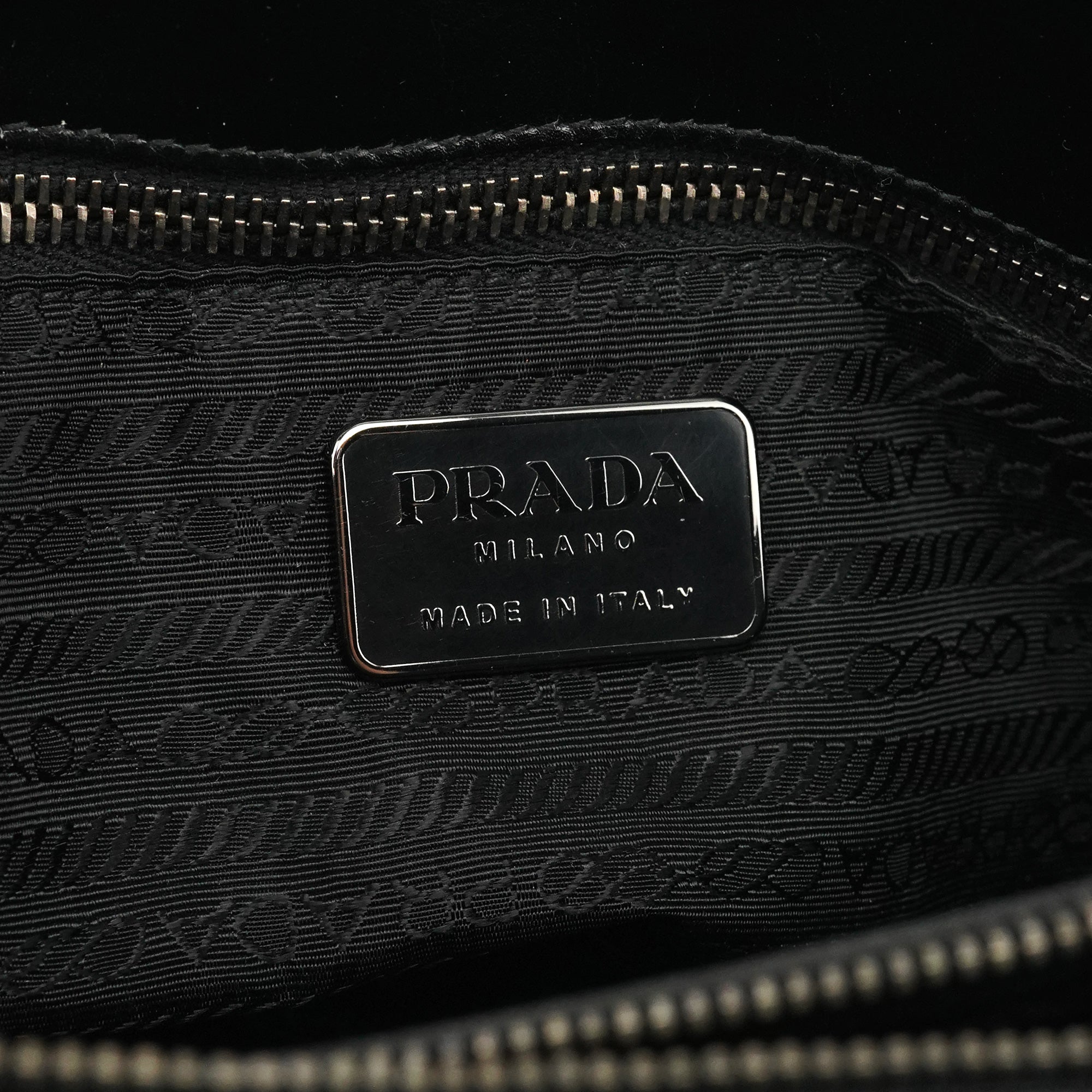 Prada 1995 Black Vitello Sport Tote Bag