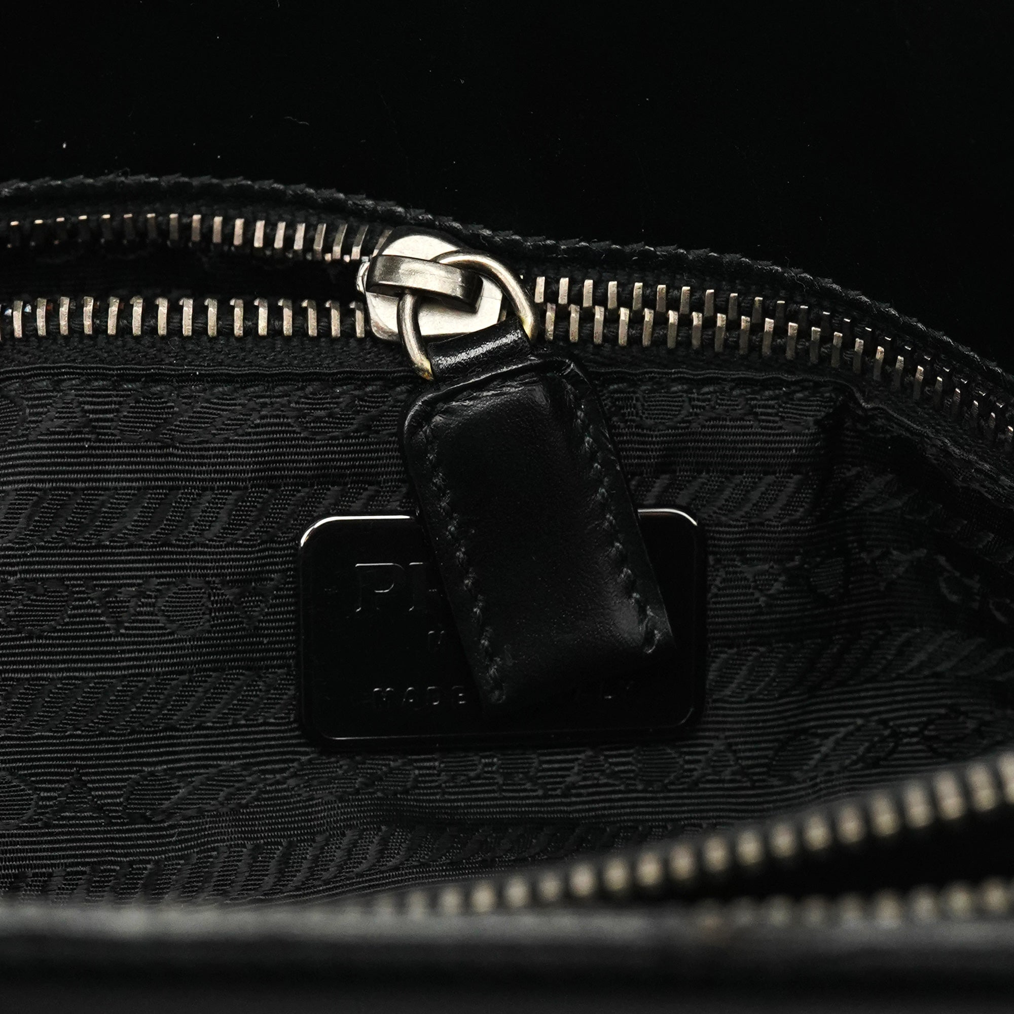 Prada 1995 Black Vitello Sport Tote Bag