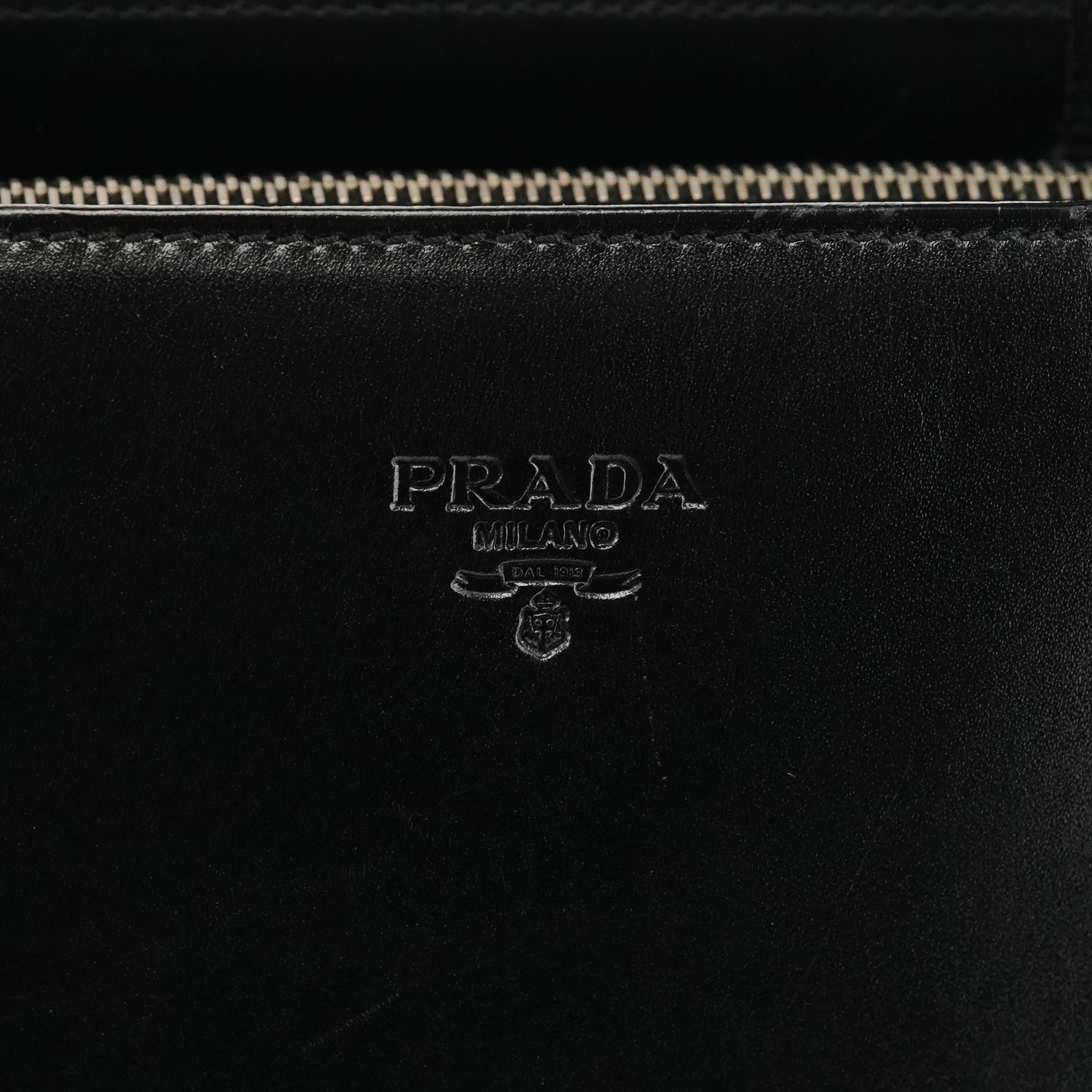 Prada 1995 Black Vitello Sport Tote Bag