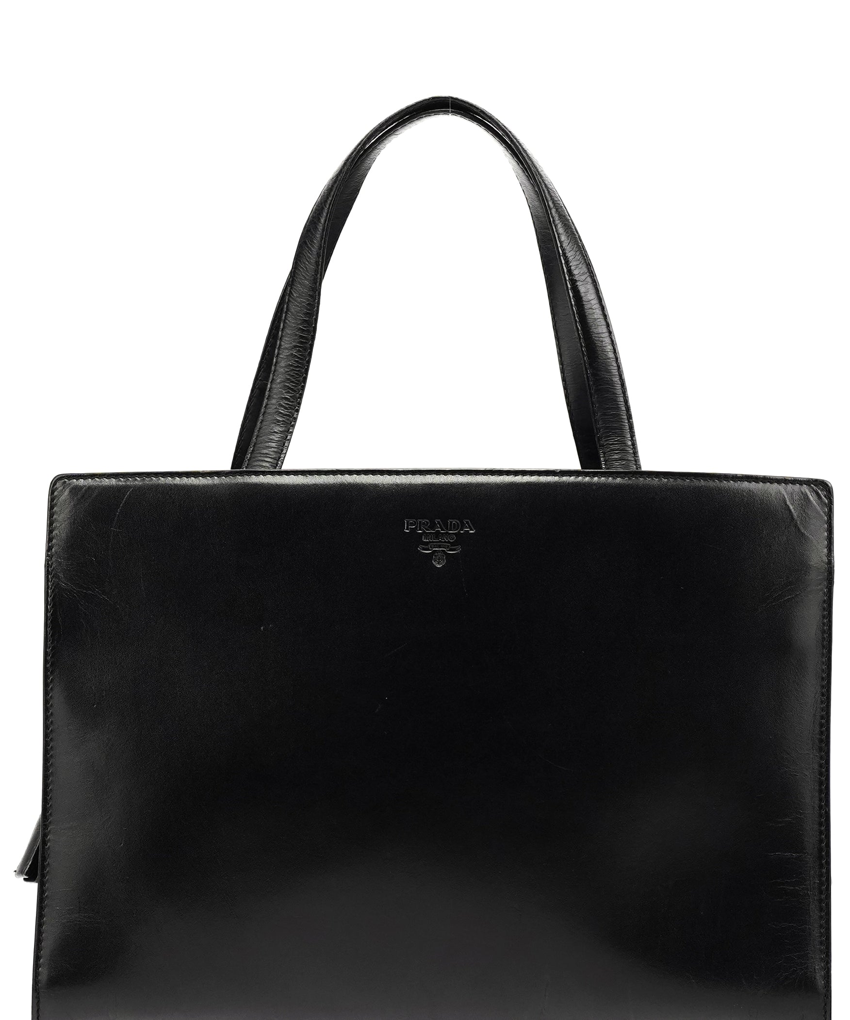 Prada 1995 Black Vitello Sport Tote Bag