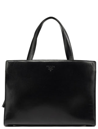 Prada 1995 Black Vitello Sport Tote Bag