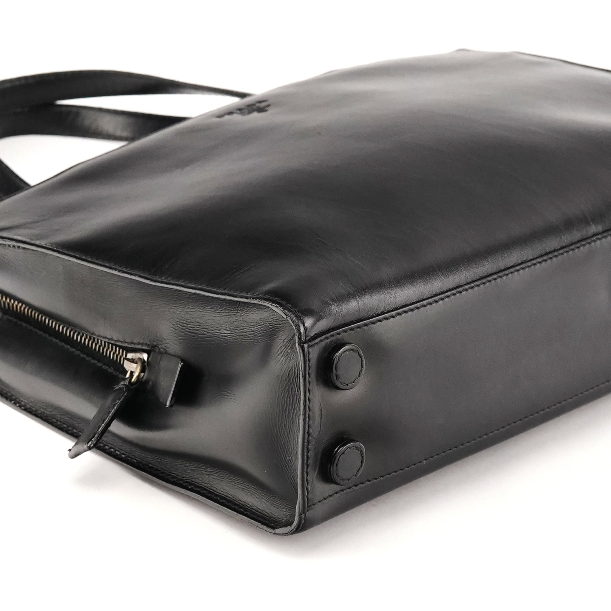 Prada 1995 Black Vitello Sport Tote Bag