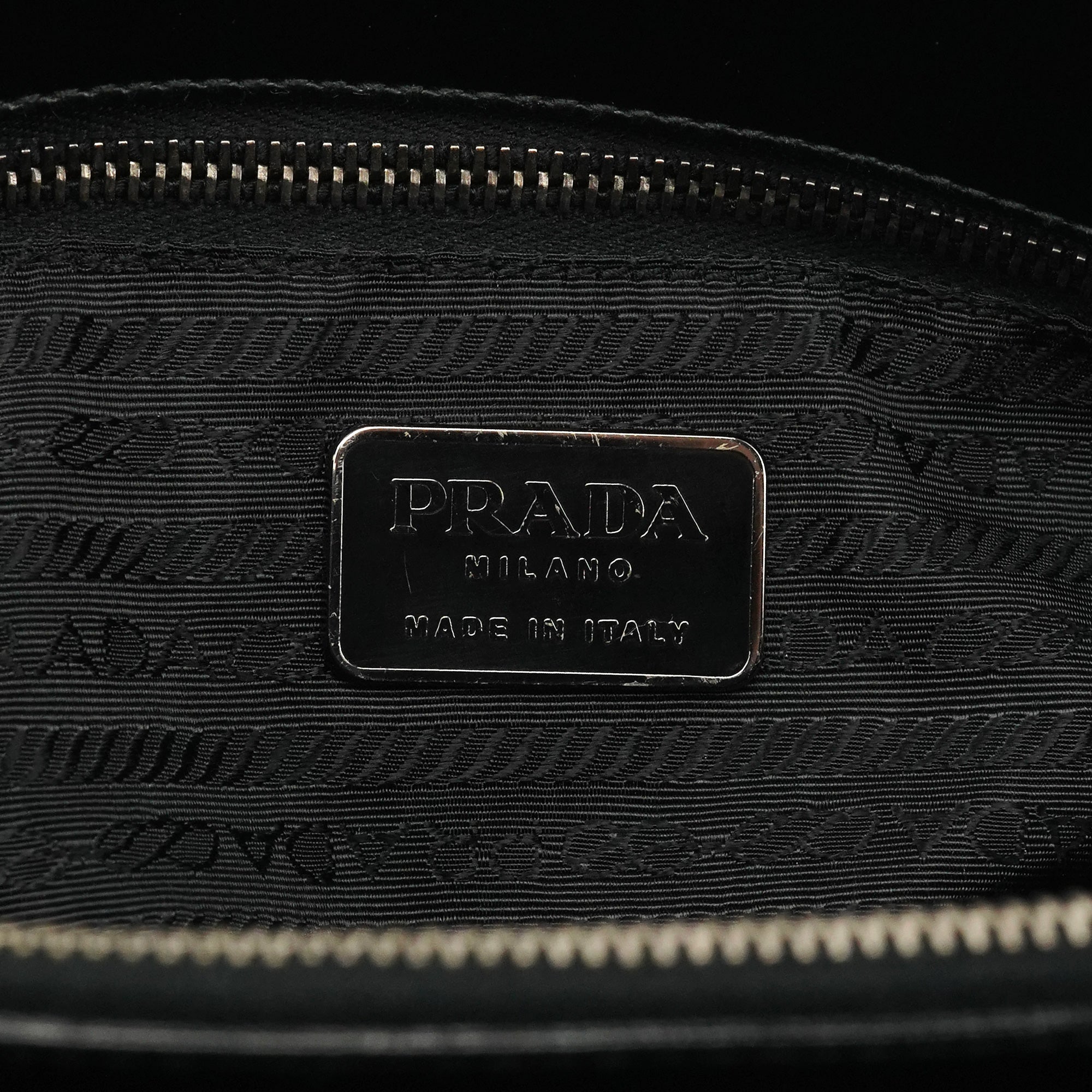 Prada 1995 Black Vitello Sport Tote Bag