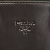 Prada 1995 Brown Green Nappa Tessuto Nylon Tote Bag