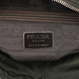 Prada 1995 Brown Green Nappa Tessuto Nylon Tote Bag