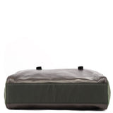 Prada 1995 Brown Green Nappa Tessuto Nylon Tote Bag