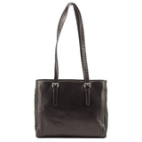 Prada 1995 Brown Green Nappa Tessuto Nylon Tote Bag