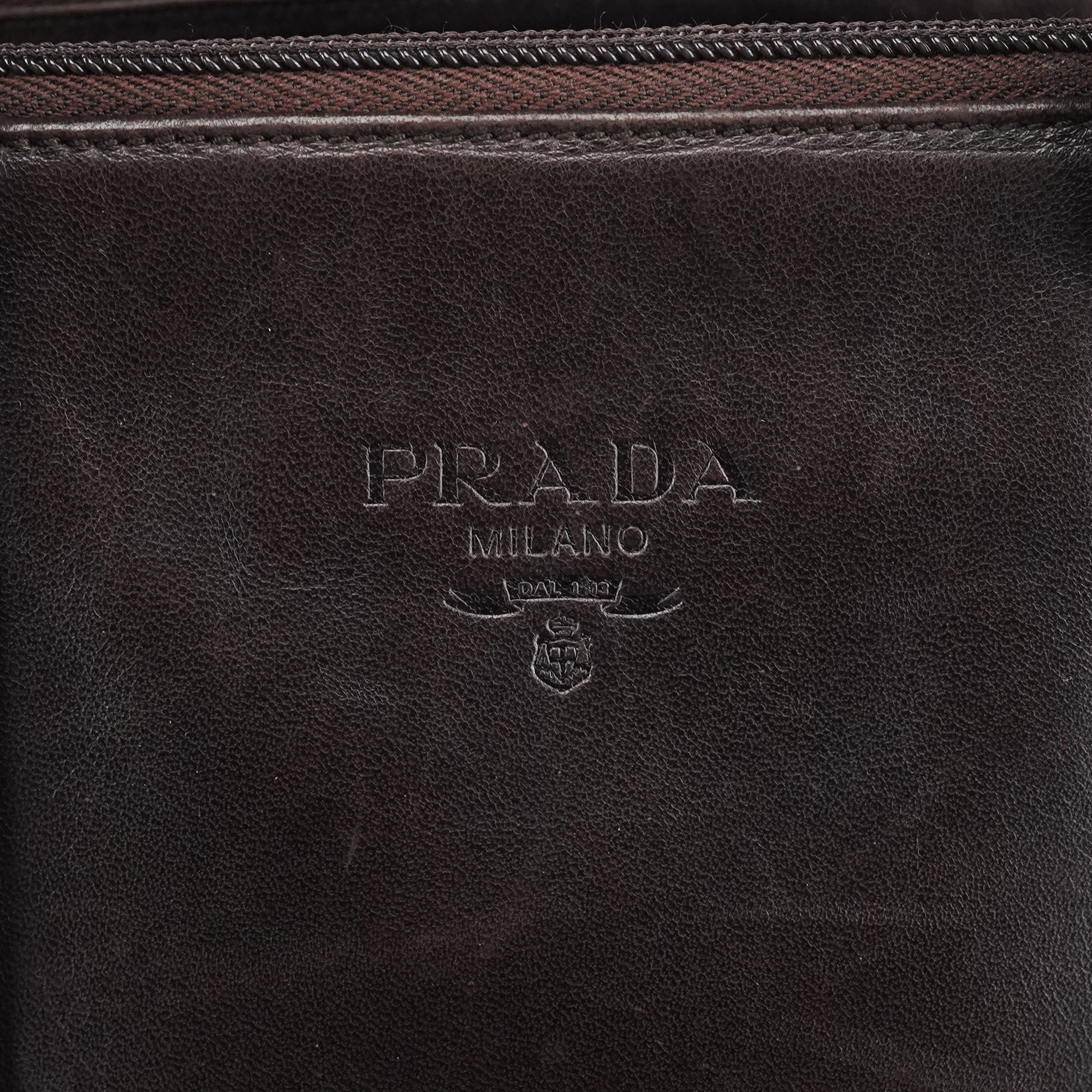 Prada 1995 Brown Nappa Sport Leather Tote Bag