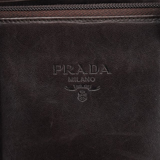 Prada 1995 Brown Nappa Sport Leather Tote Bag