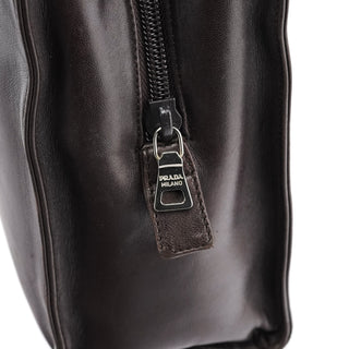 Prada 1995 Brown Nappa Sport Leather Tote Bag