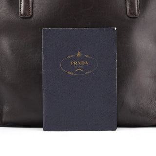Prada 1995 Brown Nappa Sport Leather Tote Bag