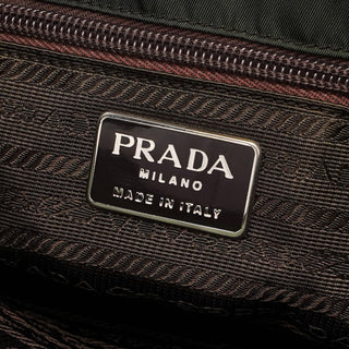 Prada 1995 Brown Nappa Tessuto Chain Tote