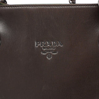 Prada 1995 Brown Nappa Tessuto Chain Tote