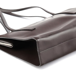 Prada 1995 Brown Spazzolato Sport Clutch Tote Bag