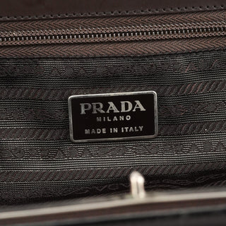 Prada 1995 Brown Spazzolato Sport Clutch Tote Bag