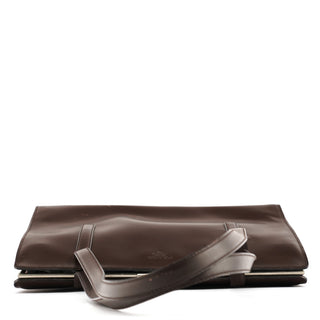Prada 1995 Brown Spazzolato Sport Clutch Tote Bag