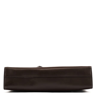 Prada 1995 Brown Spazzolato Sport Clutch Tote Bag