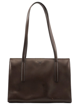 Prada 1995 Brown Spazzolato Sport Clutch Tote Bag