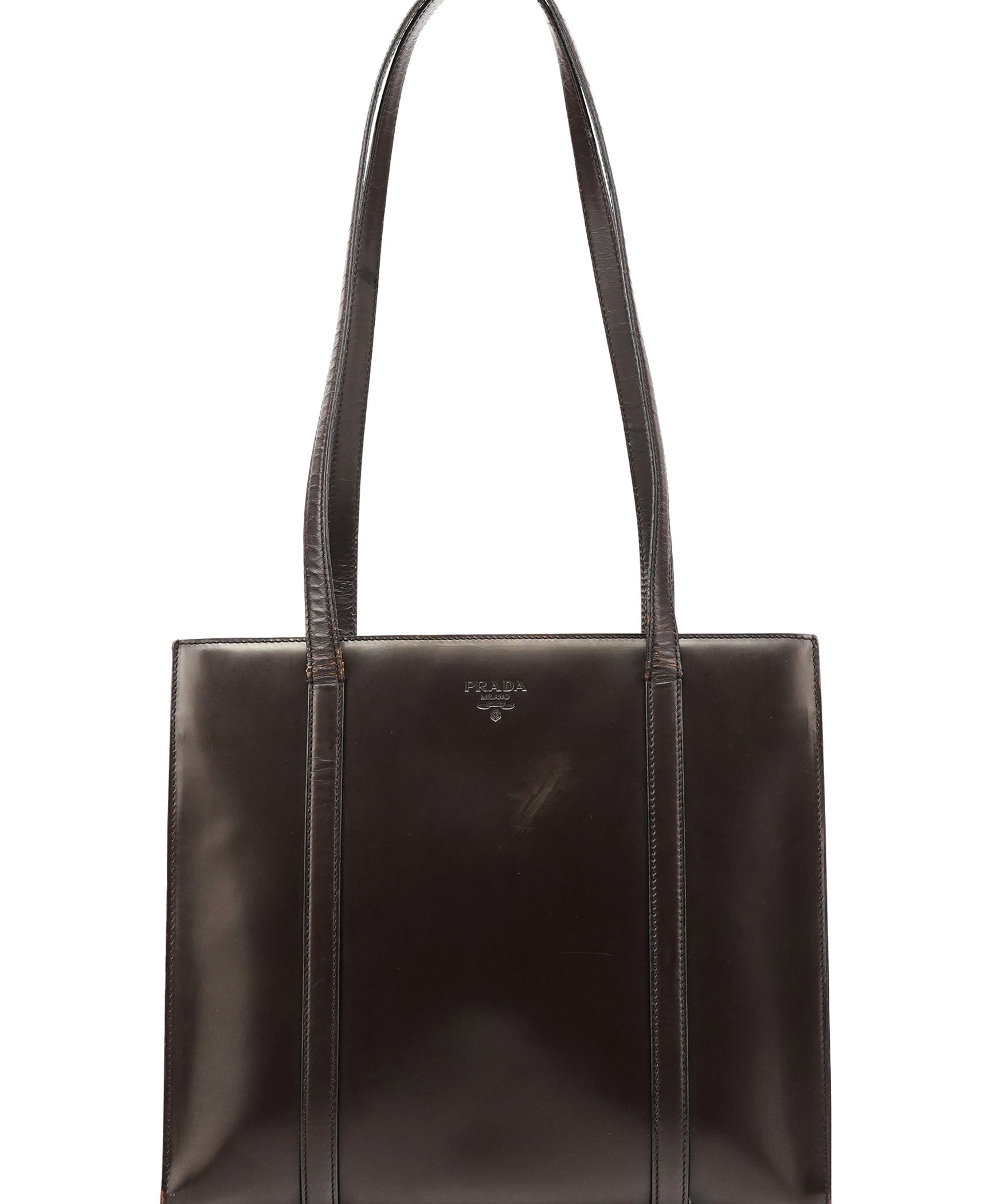 Prada 1995 Brown Spazzolato Sport Tote Bag