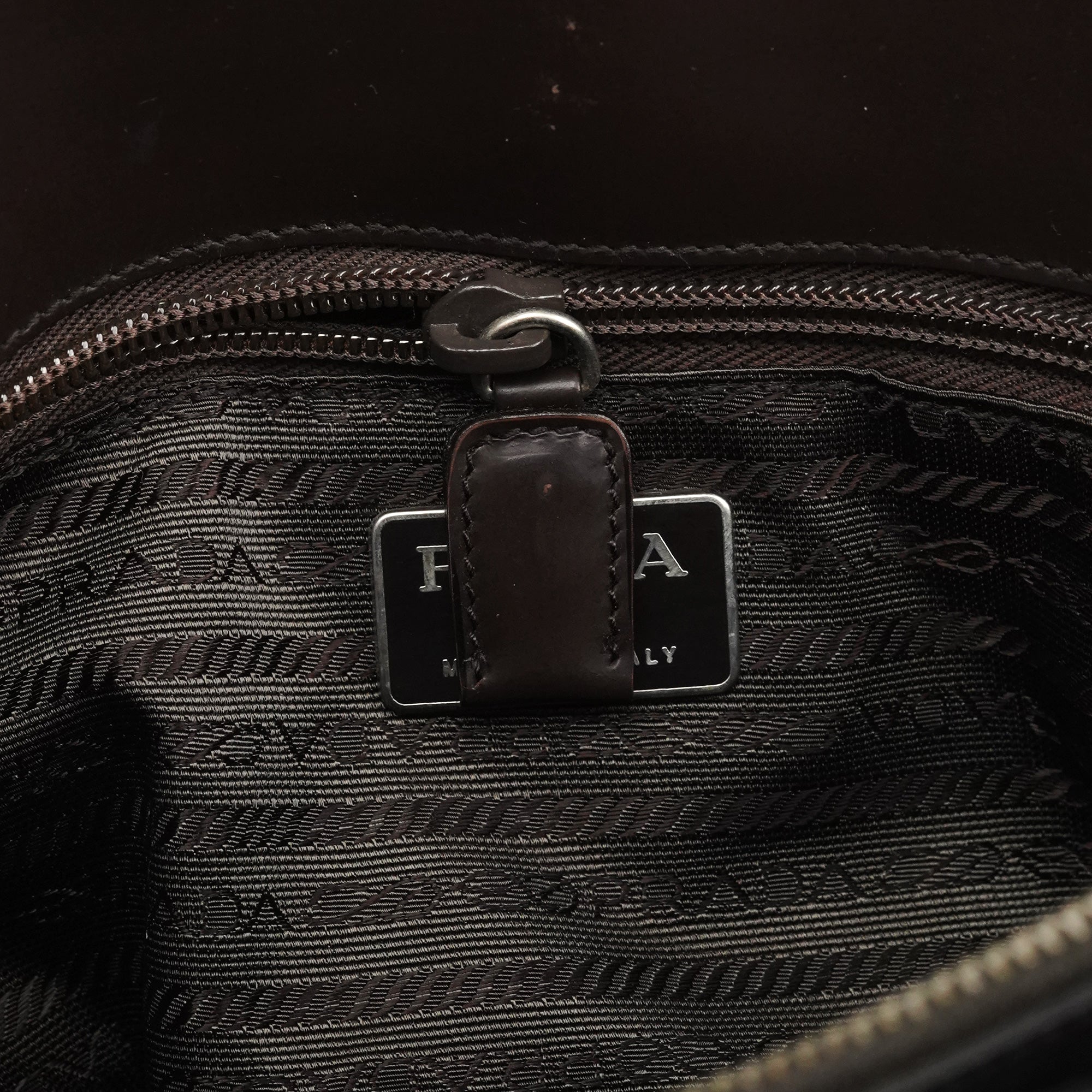 Prada 1995 Brown Spazzolato Sport Tote Bag