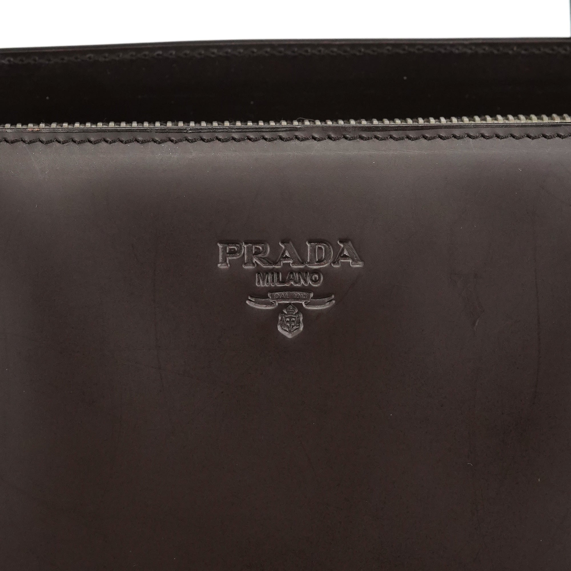 Prada 1995 Brown Spazzolato Sport Tote Bag