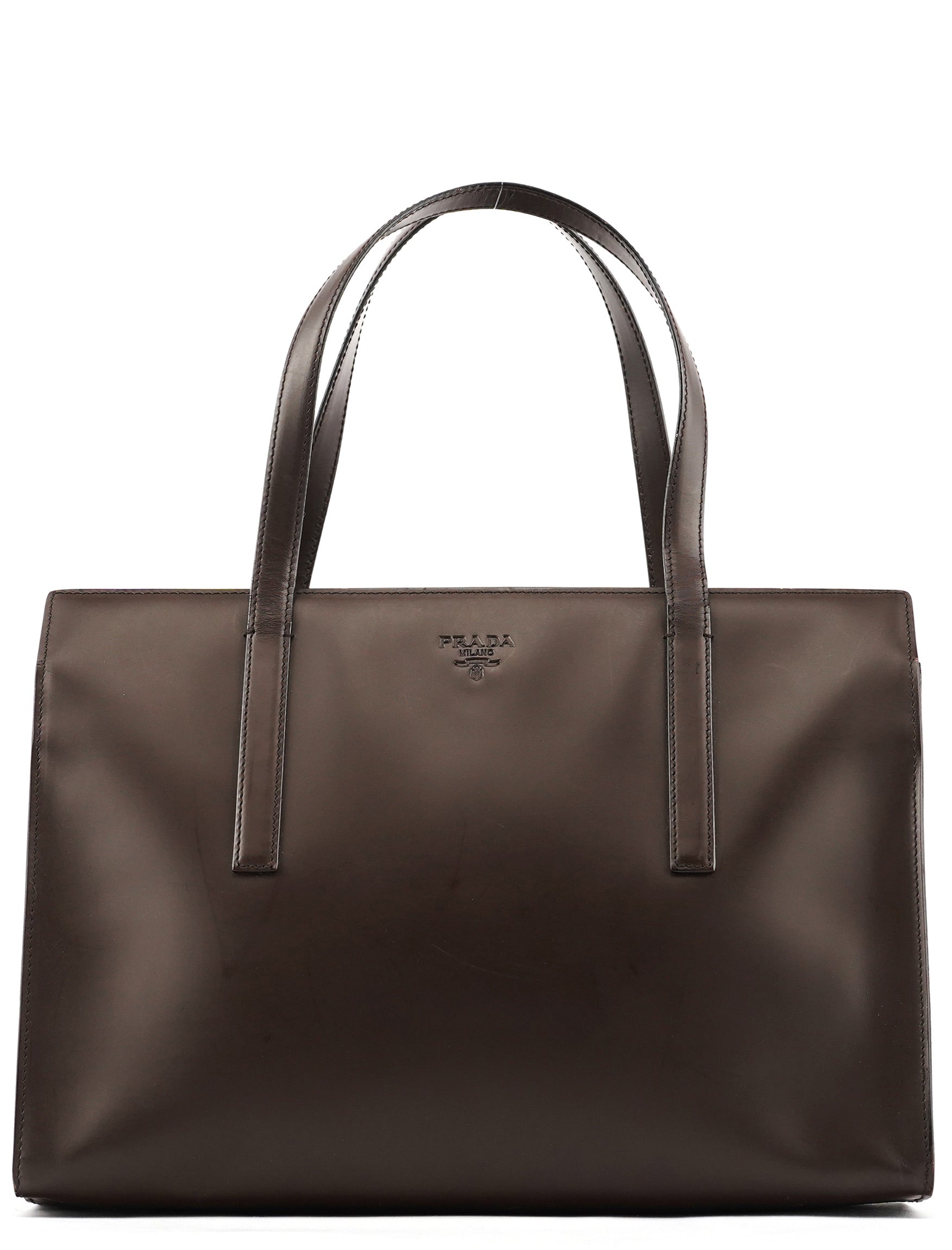 Prada 1995 Brown Spazzolato Sport Tote Bag